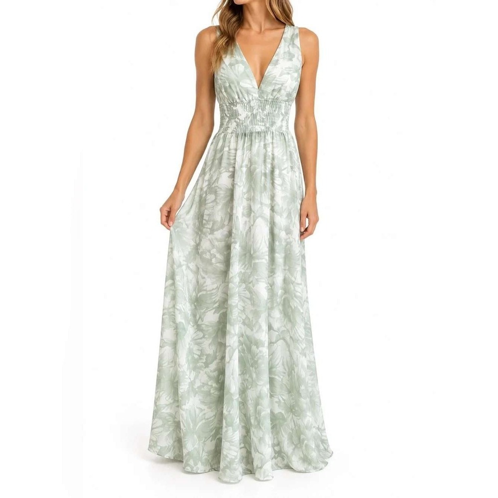 Baltic Born Sienna Dress Womens S Light Teal Floral Romantic NWOT